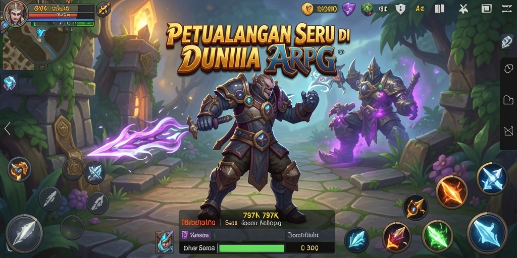 Tangkapan layar utama 797K menampilkan aksi seru dalam pertempuran ARPG.