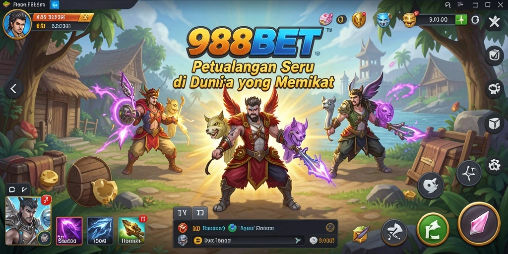 Gameplay 988BET yang menarik dengan petualangan seru.