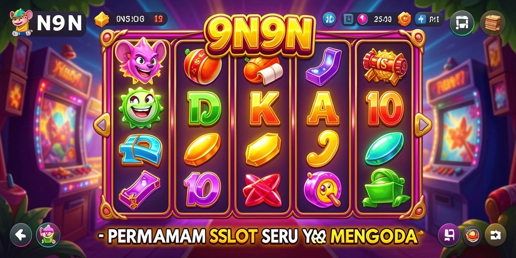 Tampilan gameplay menakjubkan dari 9N9N yang penuh warna.