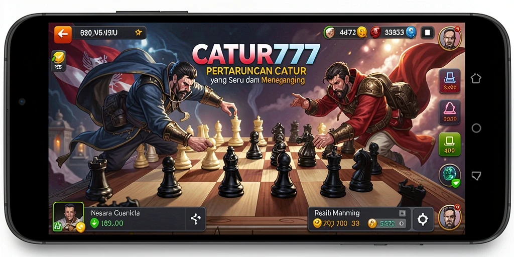 Tangkapan layar menampilkan aksi cepat dalam permainan catur penuh strategi.