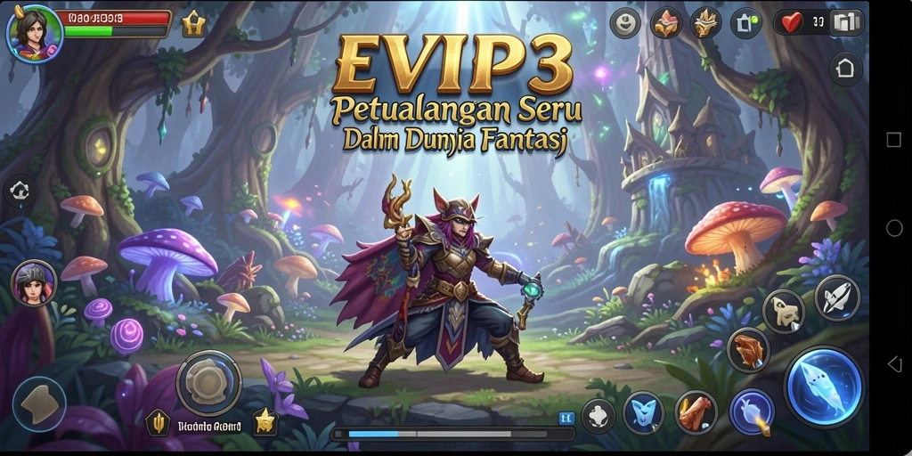 Screenshot gameplay dari petualangan seru di EVIP3.