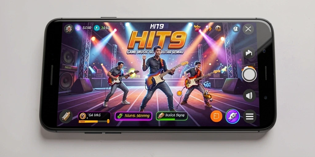 Tampilan gameplay HIT9 yang menampilkan interaksi musik yang menarik.