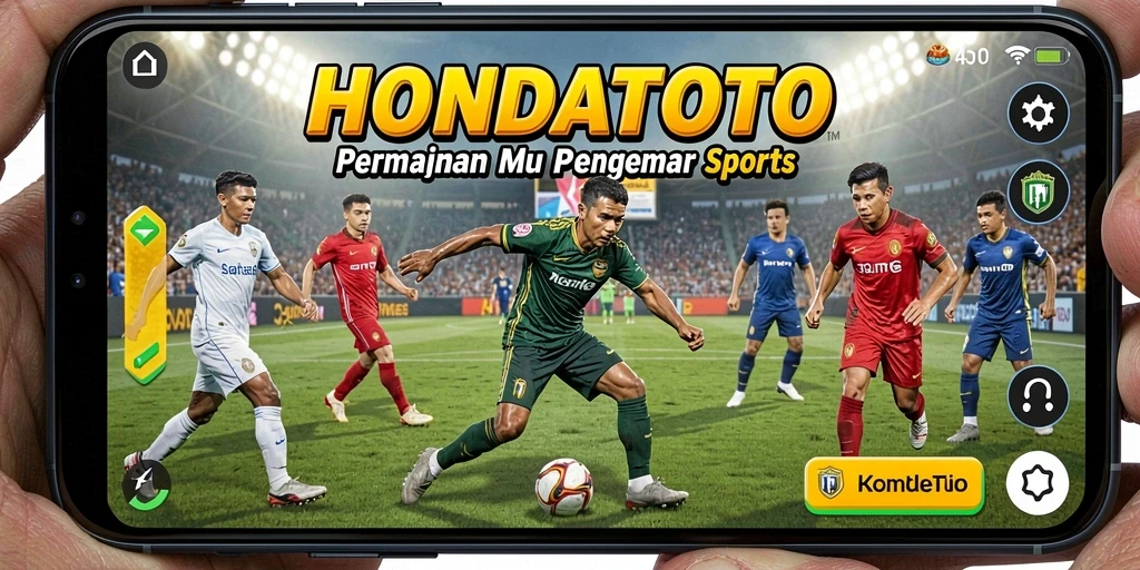 Tampilan gameplay HONDATOTO dengan aksi seru di arena olahraga.