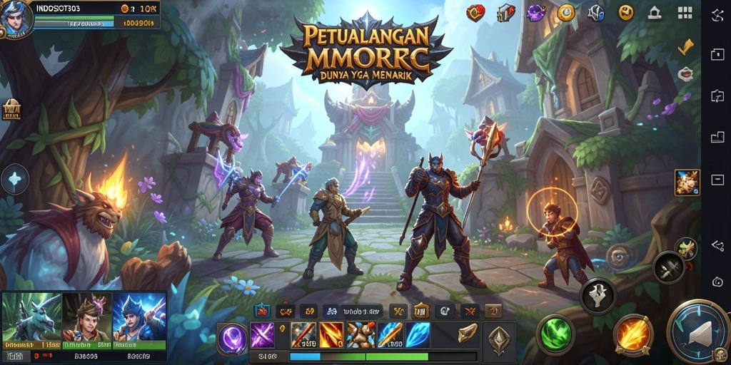 Tangkapan layar dari gameplay seru INDOSLOT303 di dunia MMORPG.