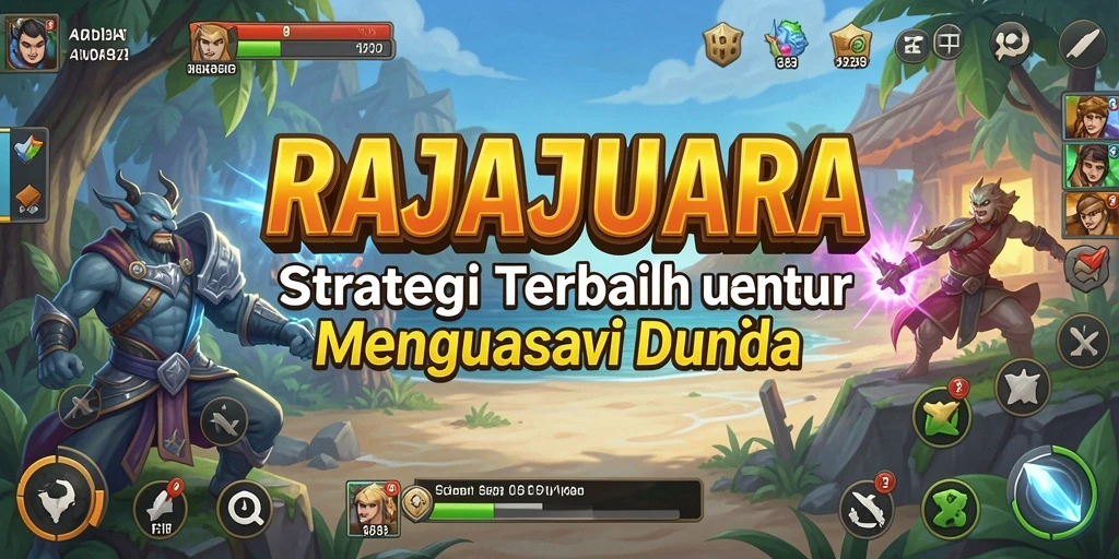 Screenshot gameplay RAJAJUARA menampilkan aksi strategi yang intens.