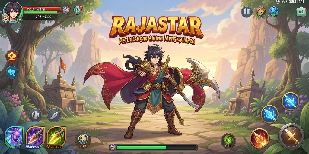 Tampilan gameplay RAJASTAR yang memukau dan penuh aksi.