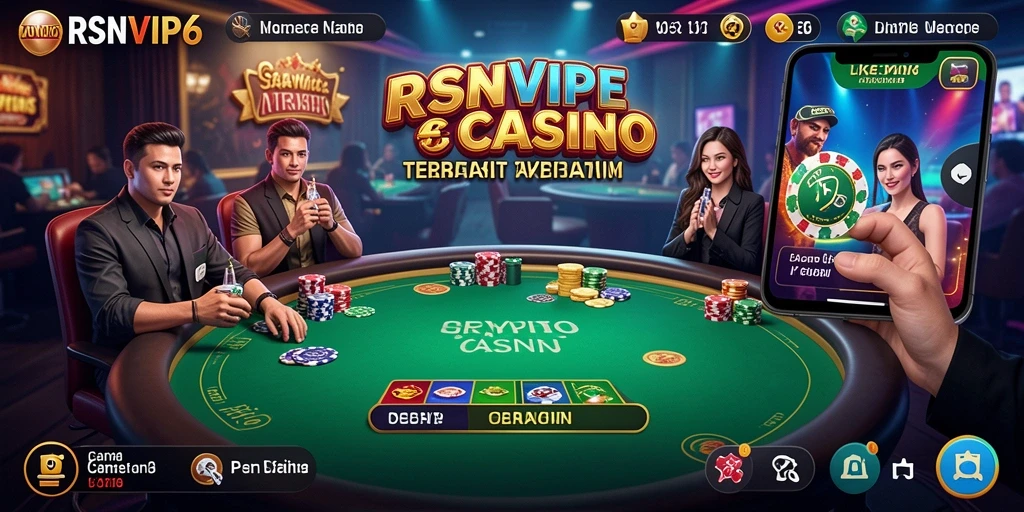 Screenshot RSNVIP6 menunjukkan dealer live yang sedang bermain dengan pemain.