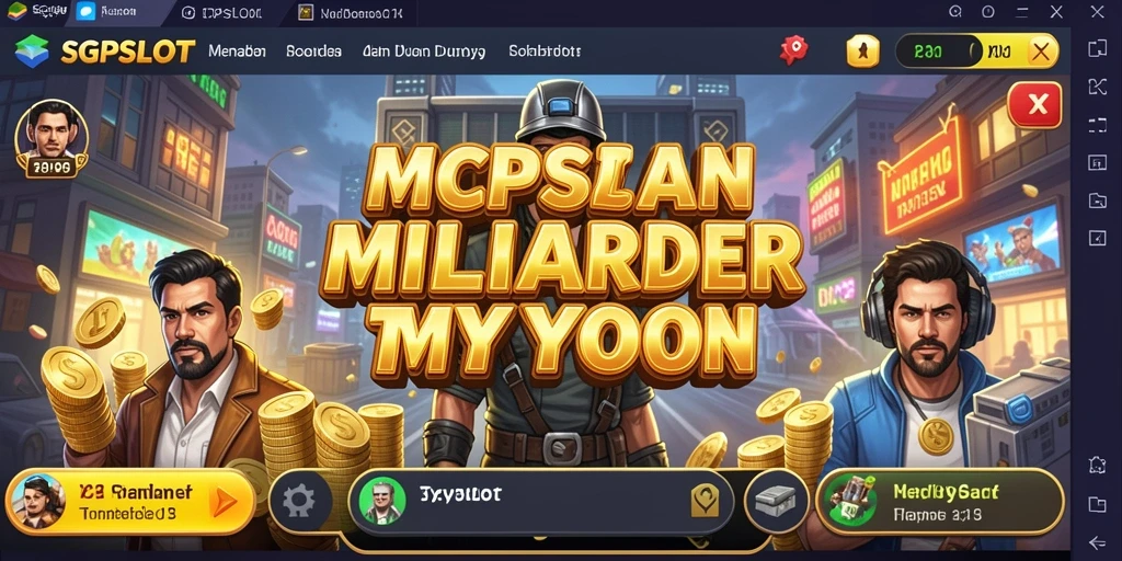 Screenshot gameplay SGPSLOT yang menunjukkan aktivitas bisnis tycoon.