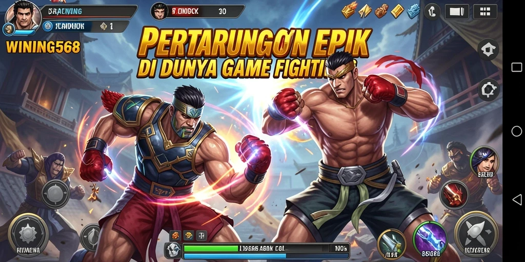 Tangkapan layar gameplay dalam <strong>WINNING568</strong> menunjukkan aksi pertarungan seru dan intens.